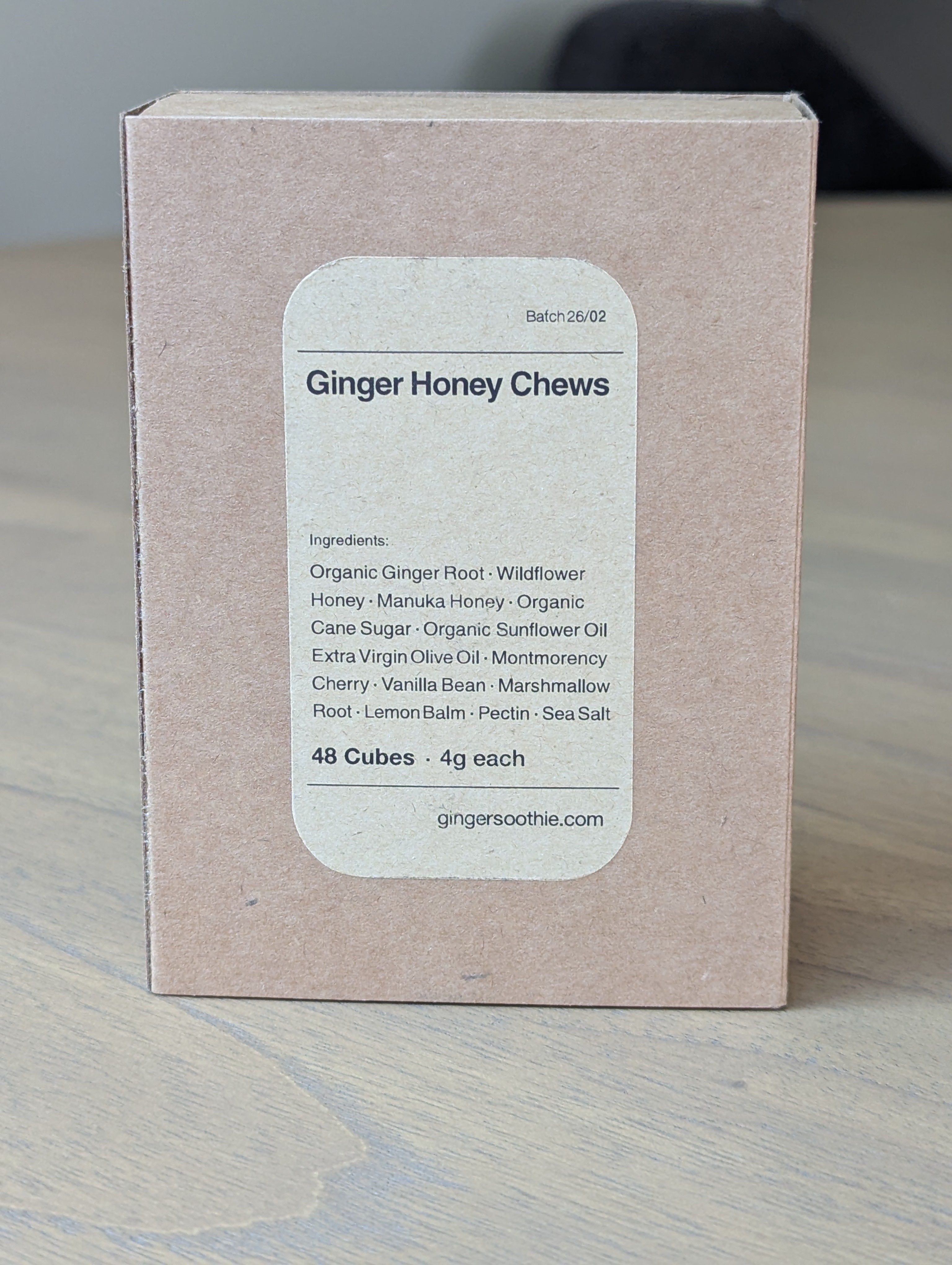 Ginger Soothie Refill Box | 6 Wraps  /  48 Cubes