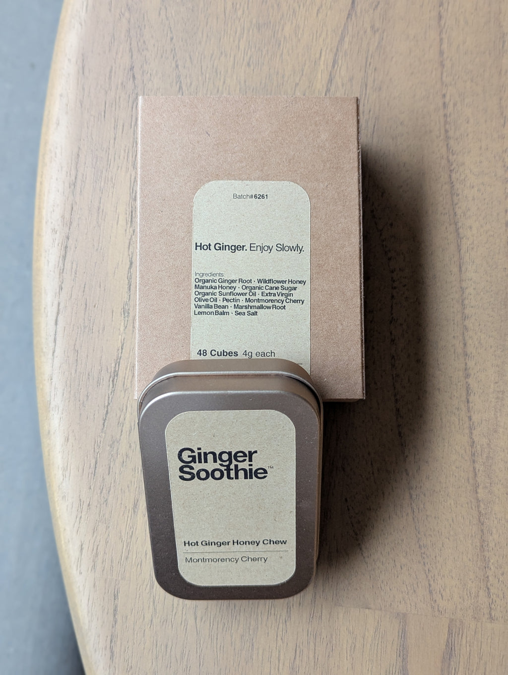 Ginger Soothie - Monthly Ritual / Carry Tin + Refill Box 8 Wraps / 64 Cubes